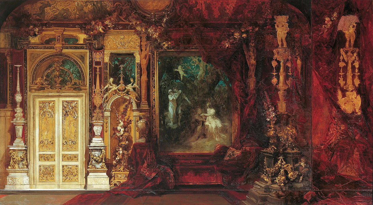 Progetto di decorazione per la camera da letto dell'imperatrice Elisabetta a Hermesvilla - Österreichische Galerie Belvedere, Vienna